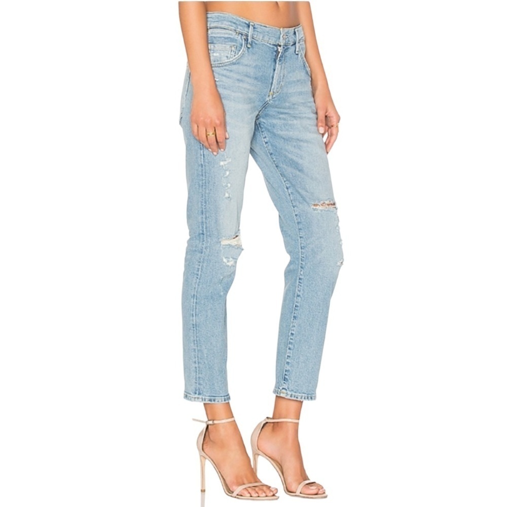 AGOLDE Isabel Slim Straight Boyfriend Distressed Relaxed Denim Jeans Women’s 26